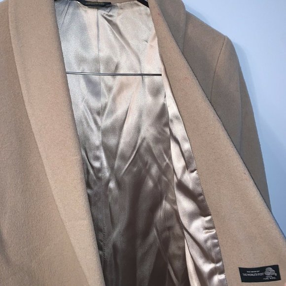 RARE George Taglianetti 100% pure wool beige coat S mark of the worlds best - Picture 8 of 10